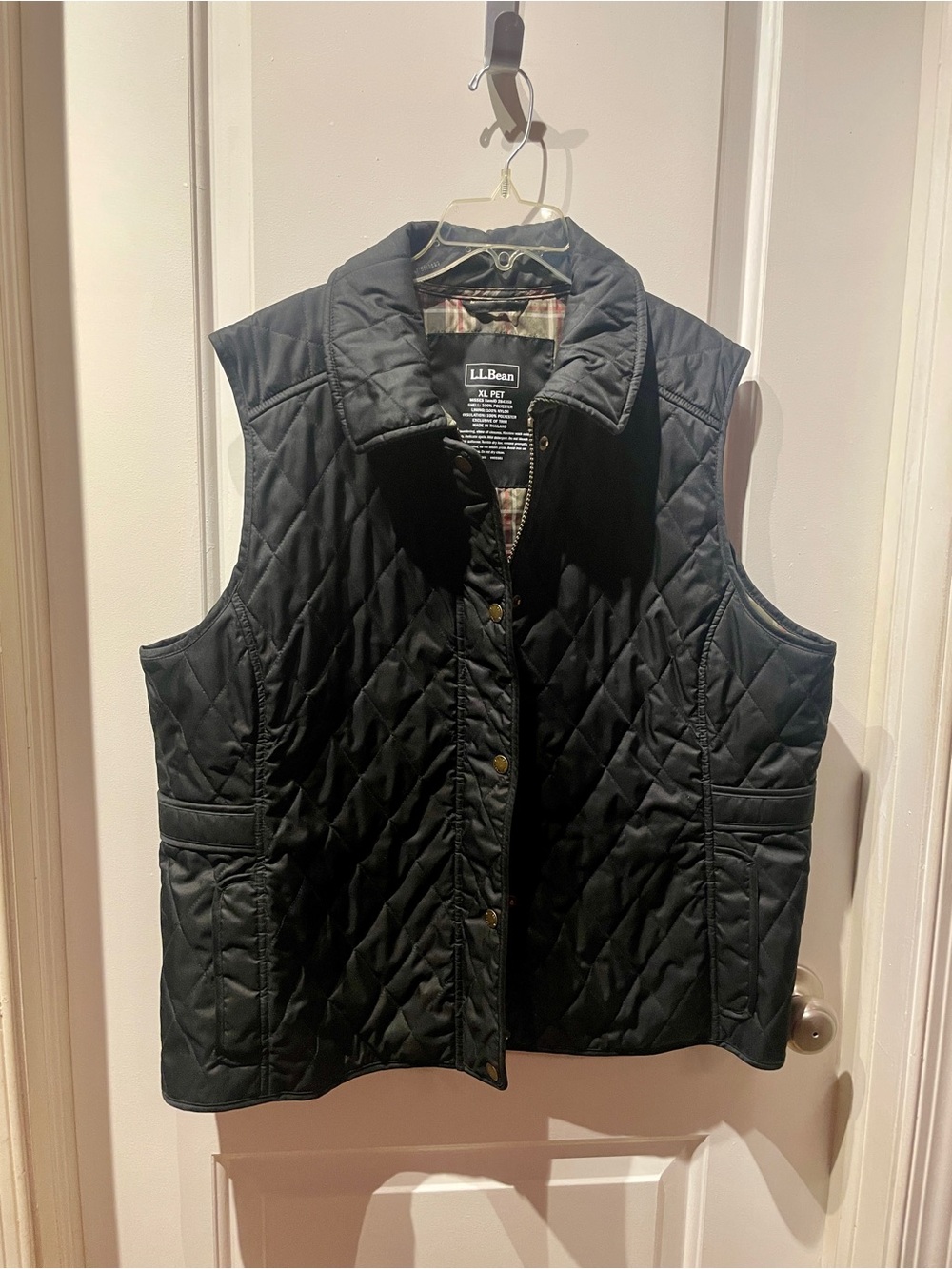 L.L. Bean Quilted Sleeveless Vest - Black